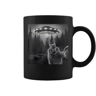 Rabbit Selfie With Ufo Bunny Graphic Alien Lover Coffee Mug - Thegiftio UK