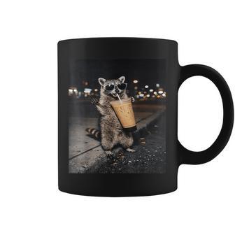 Raccoon Drinking Iced Coffee For Men Women Meme Coffee Mug | Seseable UK