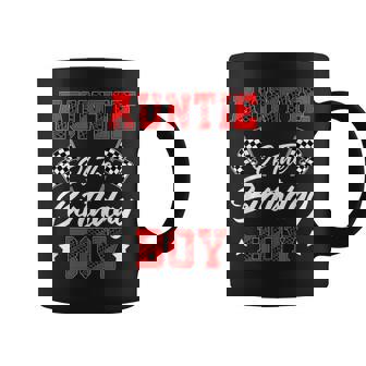 Race Car Auntie Of The Birthday Boy Racing Family Pit Crew Coffee Mug | Mazezy