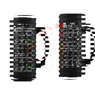 Race Car Enthusiast Motorsport Racing Fan World Flags Coffee Mug | Seseable FR