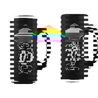 Rainbow LGBTQ Gay Pride Graduation Cap Class 2025 Diploma Coffee Mug | Mazezy