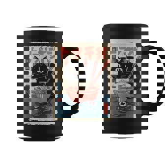 Ramen Cat Gamer Kawaii Divertido Japonés Retro Taza de café - Regaloses