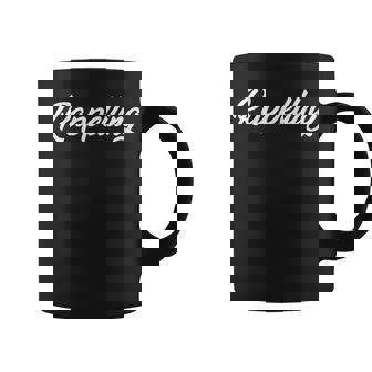RAPPELLING CURSIVE TEXT NOVELTY HOBBY Coffee Mug | Mazezy