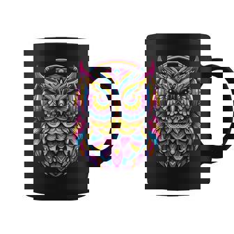 Rave Rainbow Owl House EDM Festival Raver Animal EDC Rave Coffee Mug | Mazezy