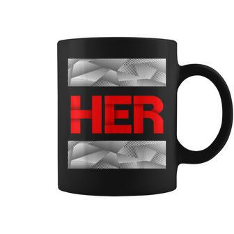 Red & White She Is Her Red & White Color Graphic Coffee Mug - Thegiftio UK