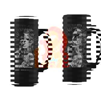 Red Hair Rockabilly Pin Up Girl Retrointage Lollipop Années 50 Tasse - Cadeauxyz