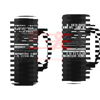 Red Heart Awareness Flag American Heart Disease Awareness Coffee Mug | Seseable CA