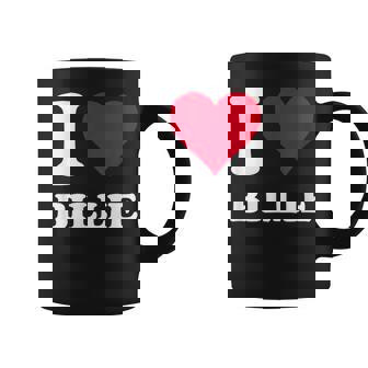 Red Heart I Love Billie Coffee Mug - Monsterry