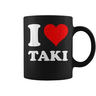 Red Heart I Love Taki Coffee Mug - Thegiftio UK