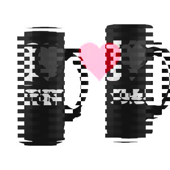 Red Heart I Love Yuri Coffee Mug - Monsterry