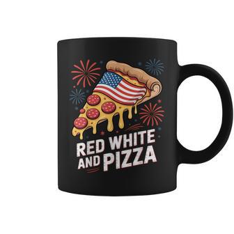 Red White And Pizza 4Th Of July Patriotic Ns Men Coffee Mug - Thegiftio UK