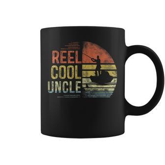 Reel Cool Uncle Fishing Uncle Birthday Vintage Coffee Mug - Thegiftio UK