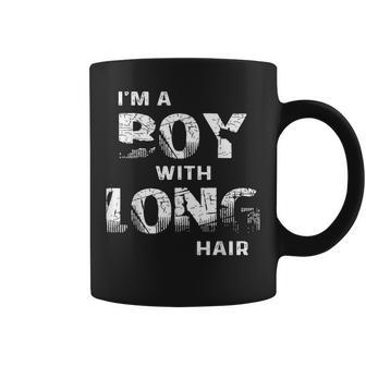 Regalo Divertido Con Texto En Inglés I'm A Boy With Long Hair Taza de café - Regaloses