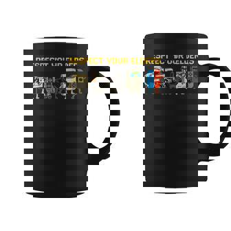 Respect Your Elders Retro Gaming Console Parade Coffee Mug | Seseable UK