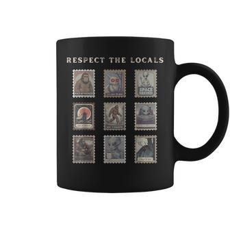 Respect The Locals Cryptid Mothman Hiking Bigfoot Introverts Coffee Mug - Thegiftio