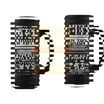 Retired And Rebuilt Vintage Retirement Saying Idea Retired Body -Adults Black Small Coffee Mug | Mazezy