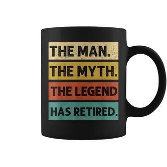 Retirement Retro Vintage Style The Legend Has Retired Men Coffee Mug | Mazezy