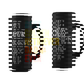 Retro Best Golden Retriever Dad Ever Golden Papa Día Del Padre Taza de café - Regaloses