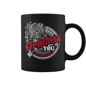Retro Have The Christmas You Deserve Dark Humor Krampus Xmas Coffee Mug - Thegiftio