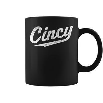 Retro Cincy Cincinnati Ohio Vintage Cursive Script Throwback Coffee Mug - Thegiftio UK