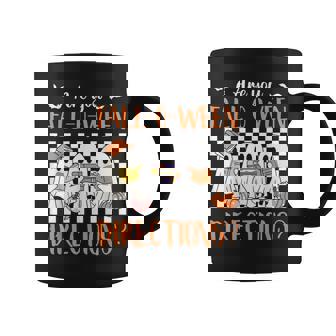 Retro Are You Fall O Ween Directions Teacher Halloween Ghost Coffee Mug - Seseable