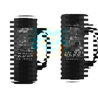 Retro Fire Swamp National Park Camping Hiking Mountain Coffee Mug | Seseable CA