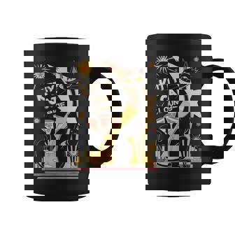 Retro Mid-Century Modern Cat And Cocktails Lounge Theme Coffee Mug | Mazezy