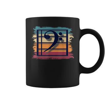 Retro Musique Musicien Notes De Musique Clé De Fa Tasse - Cadeauxyz