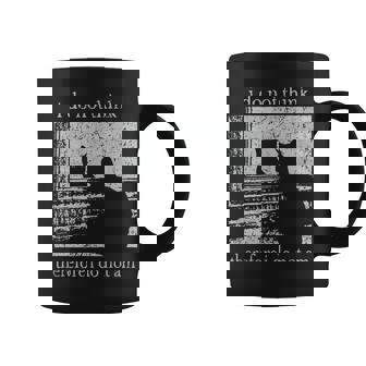Retro I Do Not Think Therefore I Do Not Am Cat Coffee Mug - Monsterry