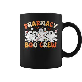 Retro Pharmacy Boo Crew Ghost Pharmacist Tech Halloween Coffee Mug - Thegiftio