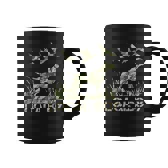 Retro Southern Boy Camouflage Hunting Dog Camo Duck Hunter Coffee Mug | Seseable FR