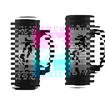 Retro Tropical Sunset Cancun Beach Mexico Summer Vibes Coffee Mug | Seseable FR