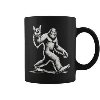 Retro Vintage Bigfoot Silhouette Sasquatch Rock 'N Roll Coffee Mug - Thegiftio UK