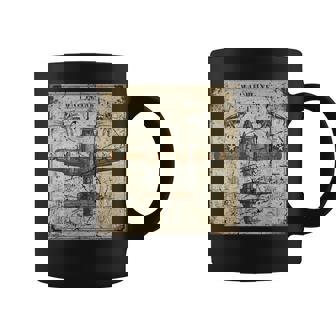 Retro War Plane Ww2 Blueprint World War 2 Coffee Mug - Thegiftio
