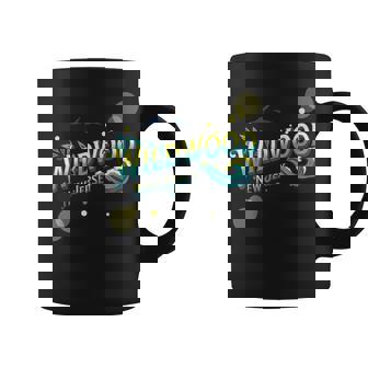 Retro Wildwood New Jersey Waves Sun Ocean Beach NJ Vacation Coffee Mug | Mazezy