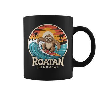 Roatan Sloth Roatan Honduras Sloth Surfing Roatan Coffee Mug - Thegiftio