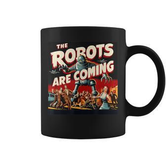 The Robots Are Coming Classic 50S Horror Coffee Mug - Thegiftio UK