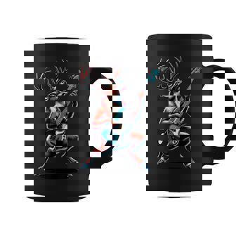 Rock & Roll Renne De Noël Bassiste Guitare Basse Noël Tasse - Cadeauxyz