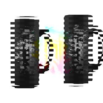 Rock On Bigfoot Sasquatch Loves Rock And Roll Mountain Trees Coffee Mug | Seseable FR