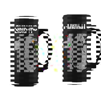 Rock Climber 10th Birthday 10 Year Old Climbing Into Ten Coffee Mug | Mazezy