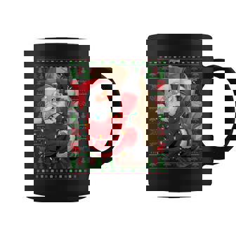 Rock Climbing Xmas Lights Ugly Santa Rock Climbing Christmas Tank Top Coffee Mug | Mazezy