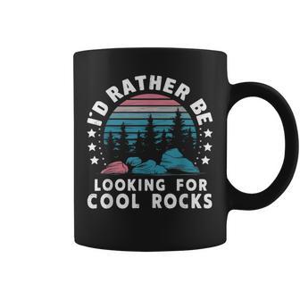 Rock Collector Geology Fossil Hunter Geologist I'd Rather Be Looking For Cool Rocks 'S -Adults Geology Themed Black Small Coffee Mug - Thegiftio UK