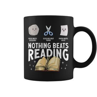 Rock Paper Scissors Nothing Beats Reading Coffee Mug | Mazezy
