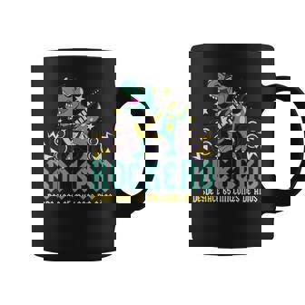 Rockero Niño Dinosaurio T-Rex Rockero Taza de café - Regaloses