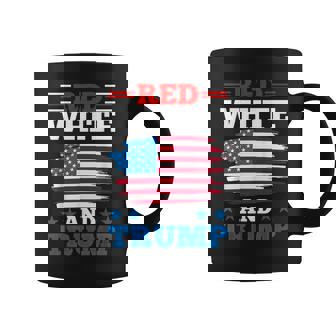 Rojo Blanco Y Trump Bandera Americana Pro-Trump Republicana Taza de café - Regaloses