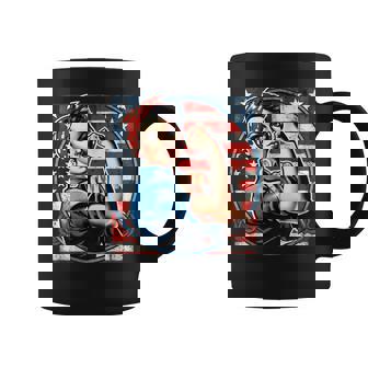 Rosie The Riveter Féministe Patriotique Drapeau Usa Pin Up Manche Longue Tasse - Cadeauxyz