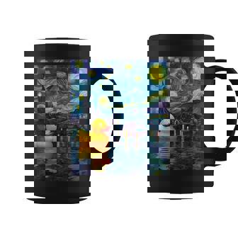 Rubber Duck Duckie Ducky Van Gogh Style Starry Night Coffee Mug | Mazezy