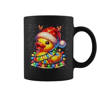 Rubber Duck Squad Christmas Light Reindeer Crew Xmas Pajama Coffee Mug | Mazezy