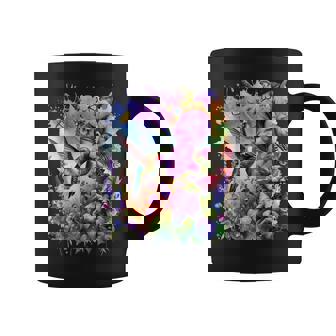 Ruby Throated Hummingbird With Wild Flowers And Butterflies Coffee Mug - Thegiftio