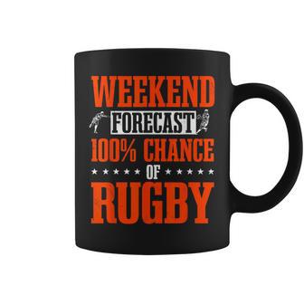 Rugby Player Football Game Athlete Sports Weekend Forecast Coffee Mug | Mazezy